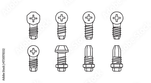 Vector art of screws