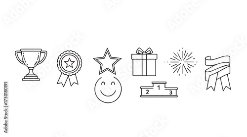Vector art of awards