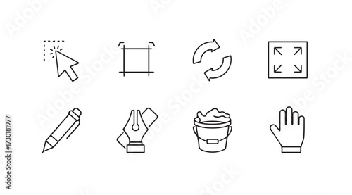 Vector art of tool icon set