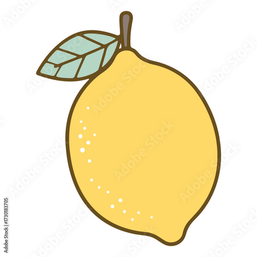 Fresh lemon fruit illustration vector graphic for summer citrus design and healthy eating projects use