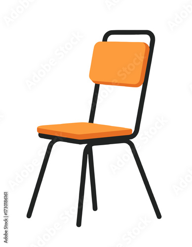 Orange Stackable Chair School Classroom Furniture Seat