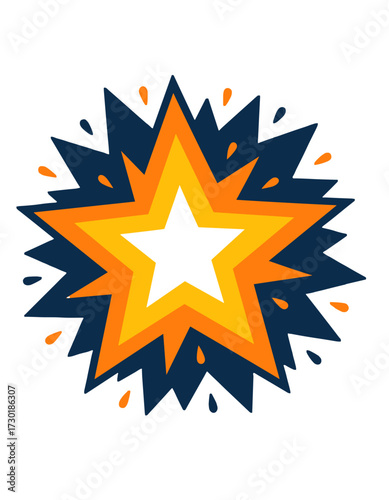 Explosion Star Burst Comic Book Splash Effect