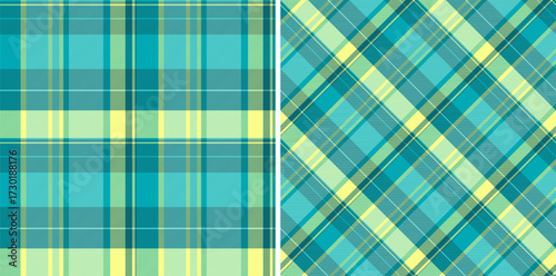 Seamless tartan fabric of pattern background texture with a textile vector check plaid. Set in sky colors. Top fashion trends for the year.