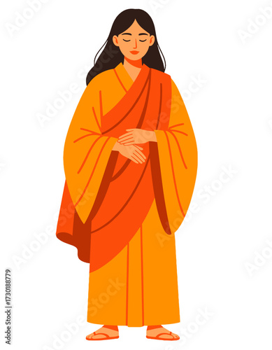 Buddhist Nun Monk Meditation Mindfulness Spiritual Practice Yoga Retreat