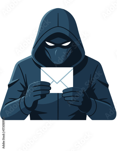 Anonymous Hacker Cyber Security Envelope Email Phishing Scam Attack
