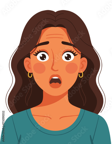 Woman Surprised Face Expression Shock Disbelief Reaction