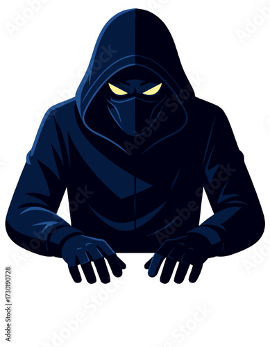 Hacker Character Anonymous Spooky Hooded Figure Concept