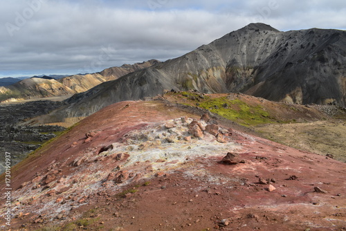 Colorful mountains, landscape view of rocks