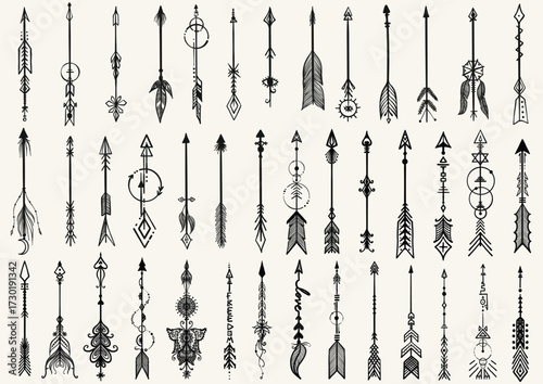 Tribal Arrow Designs Collection Bohemian Style native american