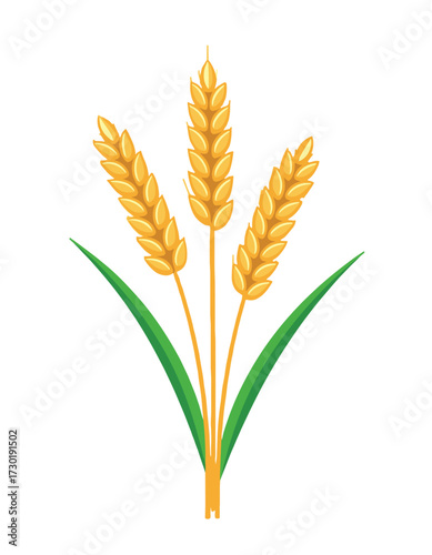 Golden Wheat Spikes Harvest Food Agriculture Symbol