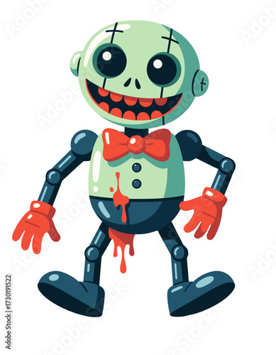 Cute Zombie Doll Toy Undead Spooky Halloween Character Mascot