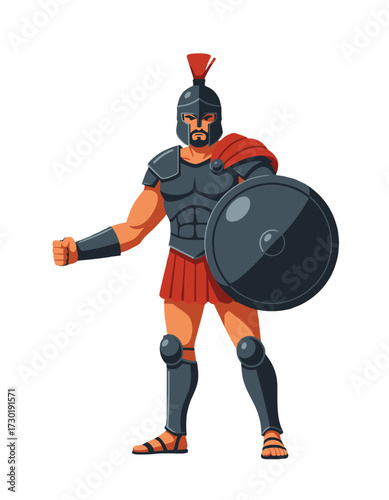 Spartan Warrior Character Ancient Greek Soldier History Mascot Gaming