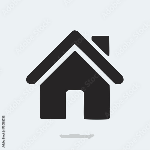 Home Icon A Simple Illustration of a House Silhouette for Web and App Design