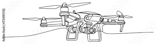 Quadcopter Drone Outline Vector