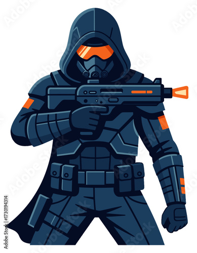 Tactical Soldier Character Esport Gaming Mascot Shooter Military Art