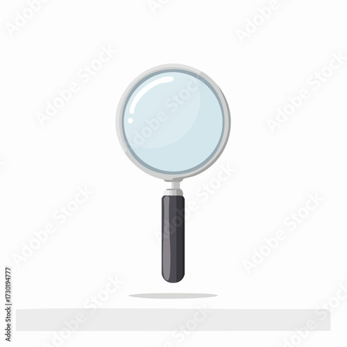 Magnifying Glass Illustration Vector Image of a Classic Magnifier on a White Background