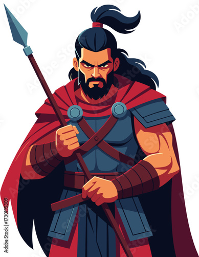 Ancient Warrior Spartan Soldier Hero Character Spear