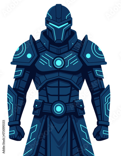 Sci Fi Robot Armor Suit Illuminated Details