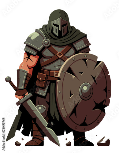 Armored Knight Vigilante Fantasy Character RPG Game