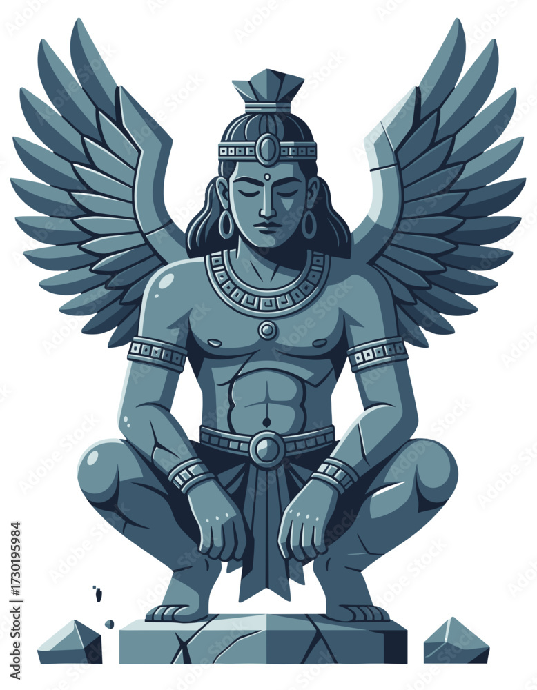 Obraz premium Garuda Deity Statue Mythological Figure Hinduism Buddhist Symbol
