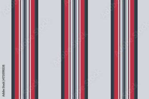 Classic striped pattern featuring vertical bands in shades of gray, red, and dark blue. Versatile backdrop for graphic design, textiles, or modern presentations.