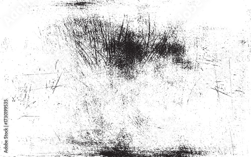Chaotic grunge ink particles. Abstract texture with grain and stain. Splashes of paint. Vector dust wall.