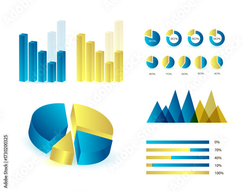 3d pie chart with graph