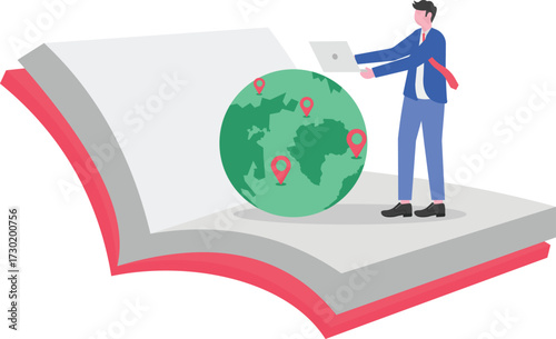Esports coaching, educational game, educational tourism concept with tiny people.

