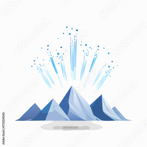 Abstract illustration of a mountain summit symbolizing a breakthrough or innovation