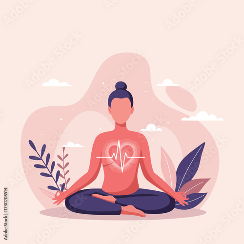 yoga in the lotus position