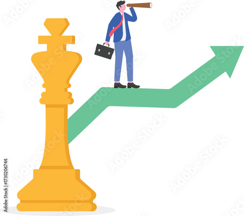Success strategy, business competition planning, leadership vision, opportunity seeking,
Artwork