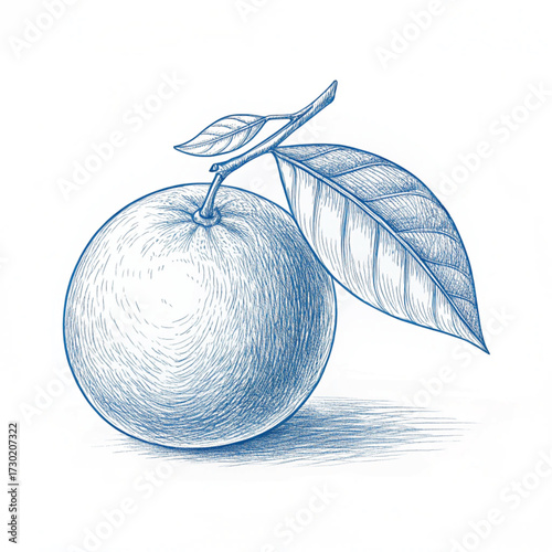 “Hand-Drawn Blue Line Art Fruit Illustrations Set – Bananas, Berries, Citrus, Grapes, Pineapple & More”