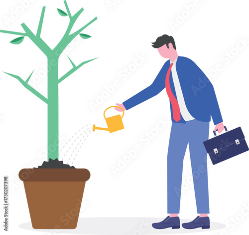 Global warming, greenhouse gas emissions, deforestation concept with tiny people.

