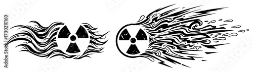 Flaming Radioactive Hazard Comet Icons