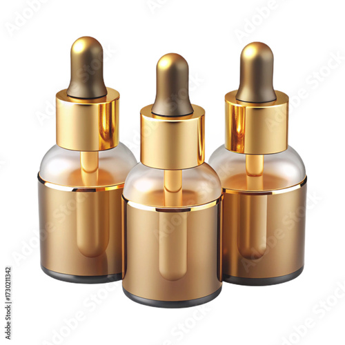 set of perfume bottles isolated