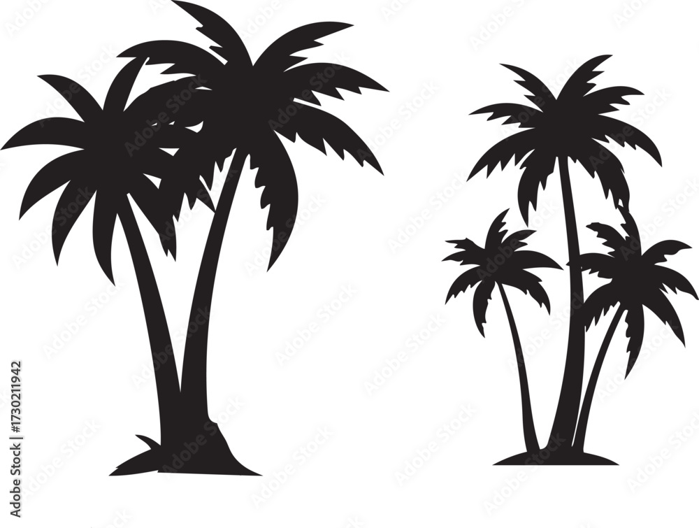 Fototapeta premium palm trees silhouettes