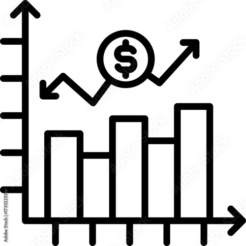 Price Fluctuation line icon