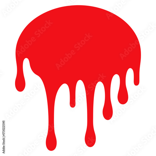 red dripping paint graphic element vector