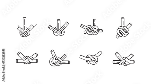Vector art of set of knot