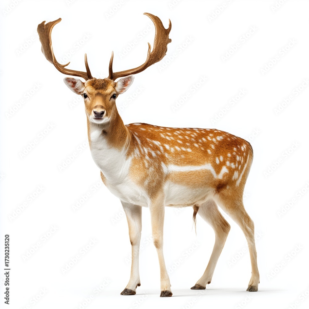 Obraz premium Fallow deer isolated on white background cut out png