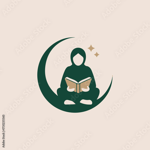 a muslim woman reading hoy quran
