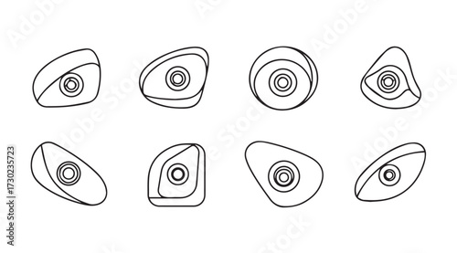 Vector art of climbing hold isolated