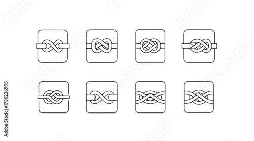 Vector art of knots in square frame