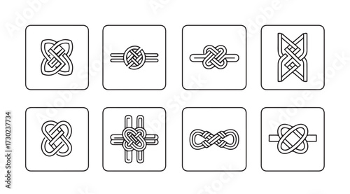 Vector art of set of celtic knots