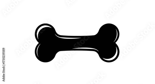 Iconic black bone silhouette offers playful, classic appeal for pet brands, toys, and veterinary services.