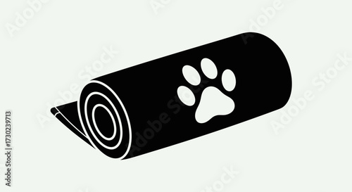 Convenient rolled pet waste bags featuring a playful paw print, perfect for responsible dog owners on the go.