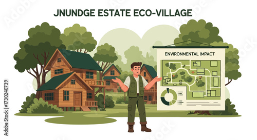 Illustrative environmentally conscious living at Jnundge Estate Eco Village presentation