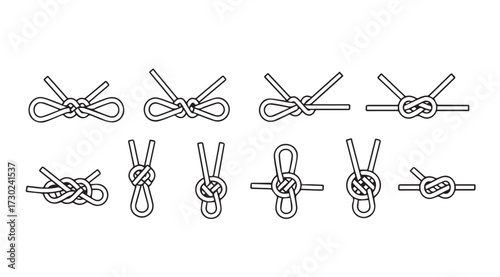 Vector art of rope knots