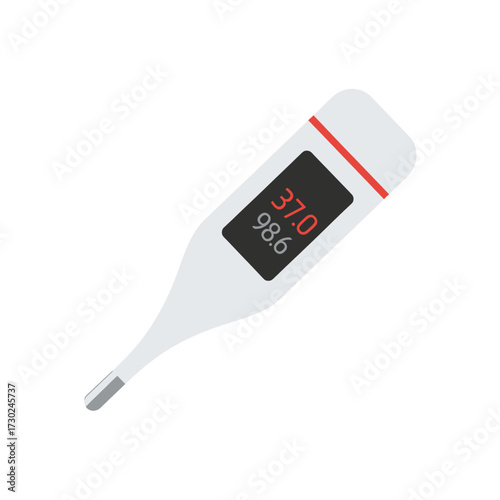 Digital thermometer displaying 37.0 degrees Celsius and 98
