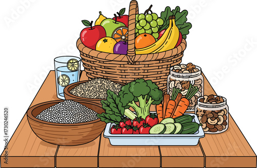 Plant Based Diet World Food Day Vector Design